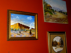 Original Buebonnet LandscapHouse Water Will Bird Blooming Yucca TX VINTAGE Oil