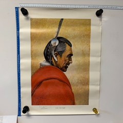VTG George E McMahan „Lefty Wild Eagle“ Portrait 24 x 18″ Signed Numbered Print