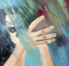 art 388 original painting 30×40 cm PZ oil on canvas sur Prism of Repentance