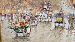 ANTOINE BLANCHARD FRENCH O/C PAINTING WITH PROVENANCE 23″1/2 BY 36″ MAGNIFICENT