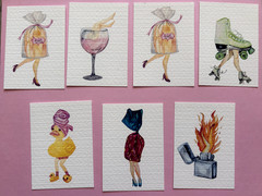 ACEO Edition- Print Sawyer Crane Leg Series Rubber Duck bathroom funny humor