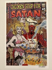 Frank Forte Chicken Soup Satan Print 7”x11 Signed W/ COA Sexy Pop Surrealism
