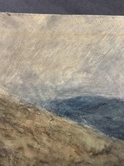 Antique Original Watercolor Landscape Painting Bears Signature Herbert John Finn