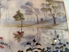 Mariano Ortuzar Watercolor on Paper Matted & Framed „18×15“