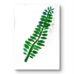 A Single Leaf Abstract Impressionist Watercolor Original 5×7 On Matte Signed