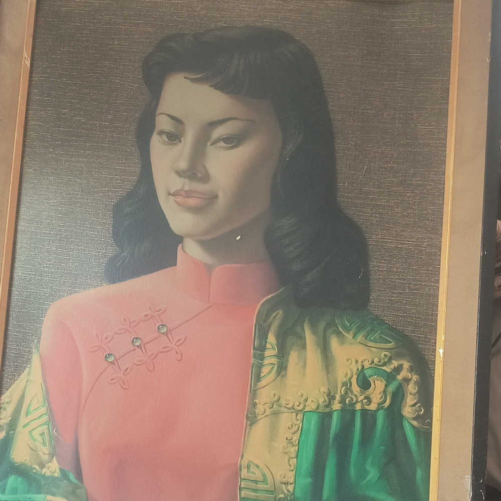 Framed Portraiture Painting of Woman – Portrait Theme, Single Piece Artwork