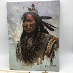 The Grizzly Claw Necklace Canvas ART Native Authenticated Z S LIANG double sign