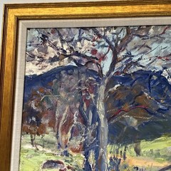 FLOYD CHANDLER PAINTING MISSION VALLEY CALIFORNIA REGIONALISM HISTORIC SAN DIEGO