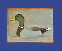 Mallard Bas Relief Wood Art: Custom Crafted, Hand Painted 15.5 x 11.75 x .75″