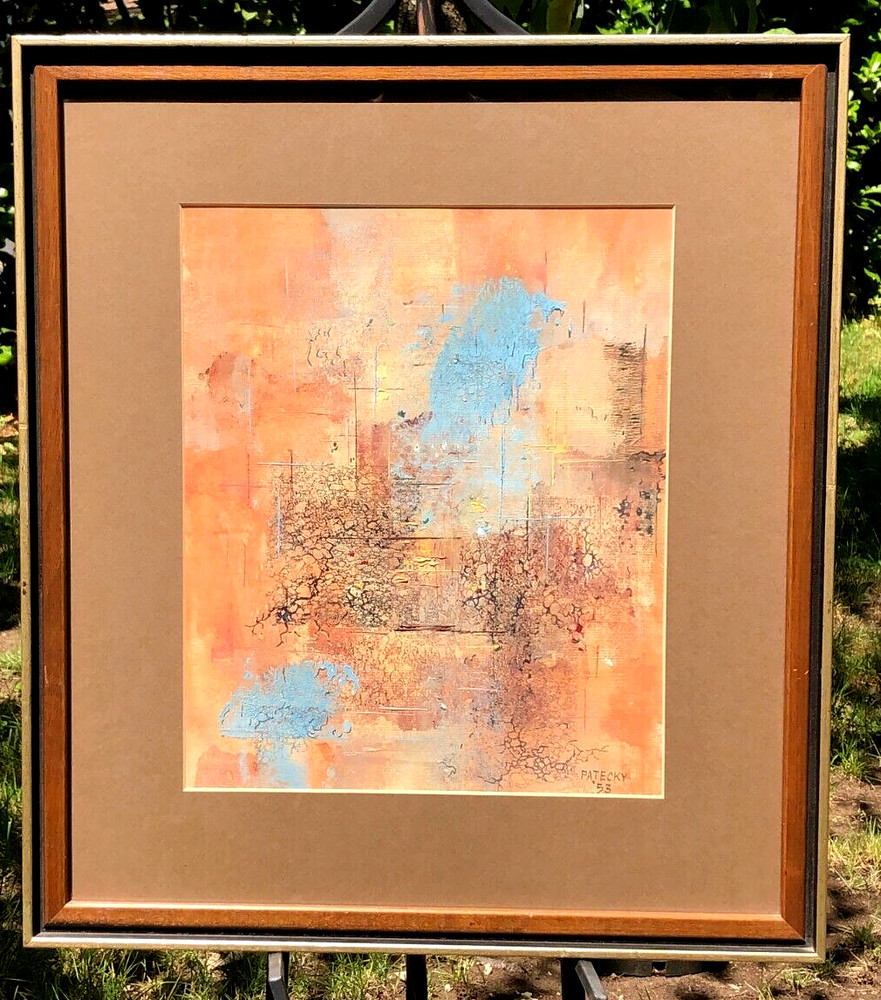 ALBERT PATECKY (1906-1994) Portland Abstract/Cubist Artist-ORIGINAL 1953 PTG