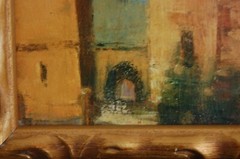 JILLIAN DAVID SMALL FANCY FRAMED TEXTURED COLOR ART PRINT FRENCH FARMHOUSE II
