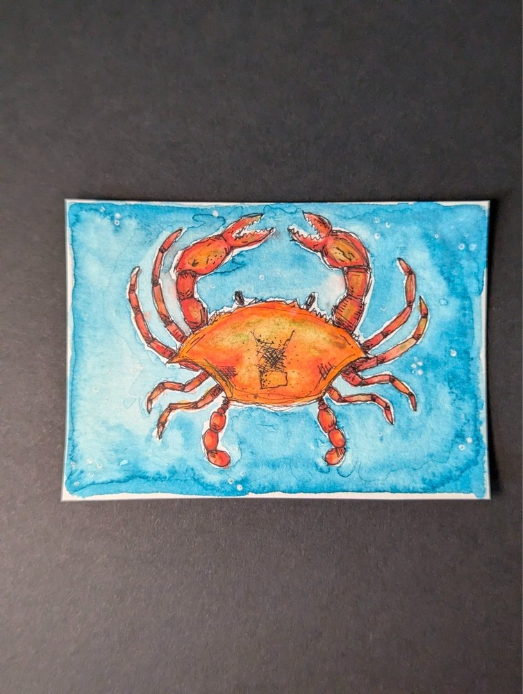 ACEO Original Drawing – #35 „New Jersey“ by Kodie Pohl, Watercolor, Mini