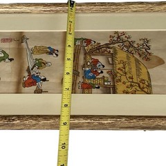 Vtg Traditional Korean Autumn Scene Original Watercolor Painting Framed Signed