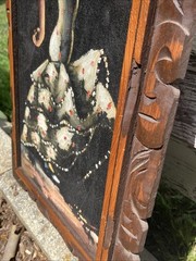 VTG 1970s Black Velvet Spanish Woman Dancer Painting Mexico Flamenco
