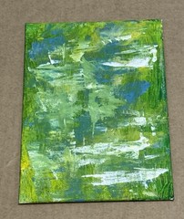 Original Art Paintings Abstract Acrylic On Canvas Board 5×7 Swamp Love Water
