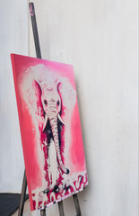 „Specter 3.1“ Bestiary Series. Elephant. Art paintings, original hand painted.
