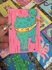 This listing is for a custom, original CAT ACEO art piece All By BurgerandBrush