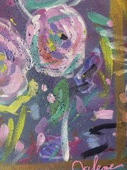 Radiant Garden: Original Painting, Abstract Roses Flowers 11×14 Home Decor