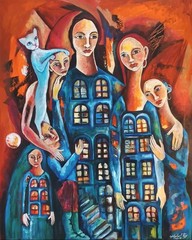 Acrylic On Canvas Mabel Tey T: luz interior “ 61×84 cm Cuban Beautiful Art.