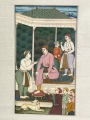 Akbar’s Old Age – Framed Mughal Miniature Painting
