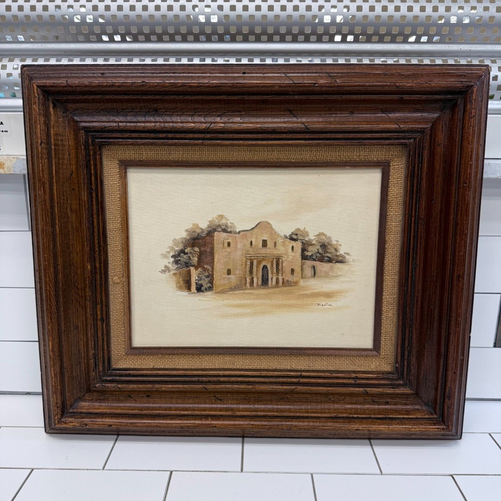 Alamo Texas Original Oil Painting Signed Framed Artwork