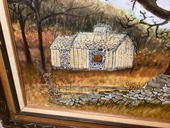 Vintage Mid-Century „Rustic Homestead“ Landscape – Signed C.H. Morse