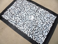 LOUISE NUMINA 85 x 60 cm Original Aboriginal Painting. Bush Medicine Leaves