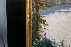 Eric McLean “End of the Road” Plein Air Original Oil Board 8.5″ x 11.5″