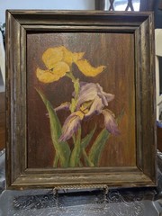 Vintage Floral Oil Painting, Moody, Mystical, Reinissance