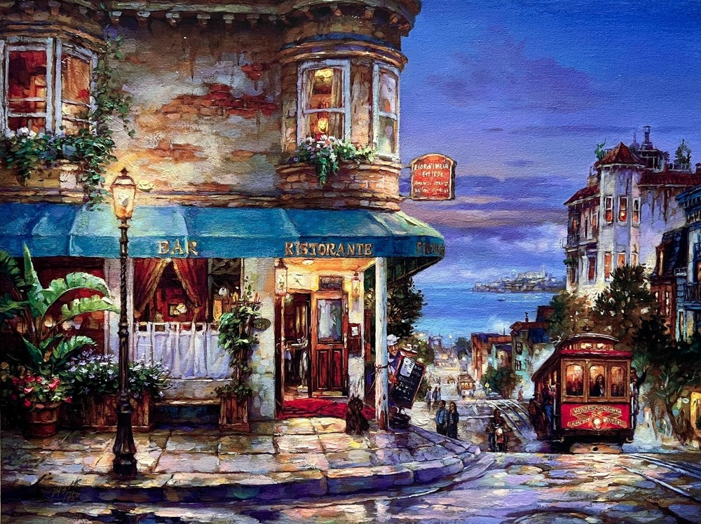 CAO YONG – HYDE STREET – HE 18″ X 24″ – HAND EMBELLISHED GICLEE CNVS w/COA
