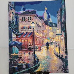 Quitedew Adult City Paint by numbers Advanced Acrylic Painting Finished 16×20