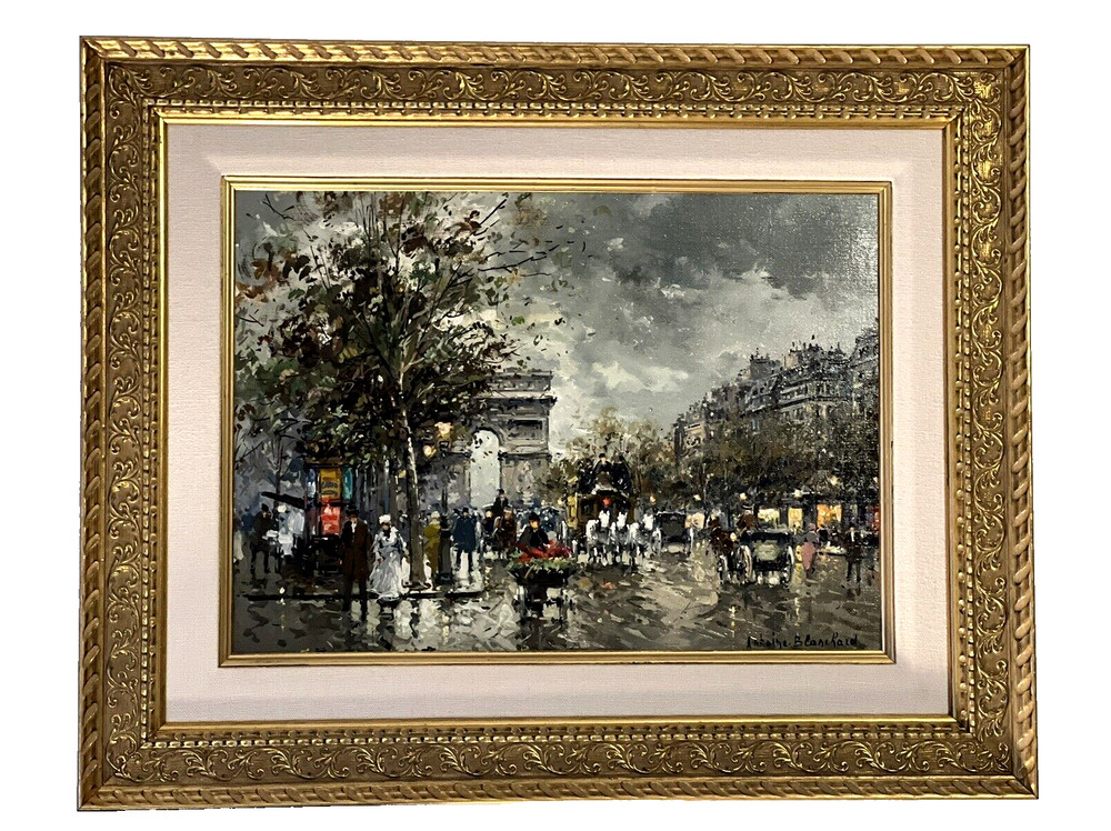 Antoine Blanchard / Original Oil on Linen / „Arc De Triomphe“ / Signed