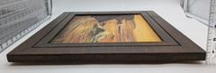 Vintage Seascape Painting Coastal Sunset Rocky Cliffs Framed Signed Original