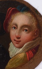 „Double portrait of a married couple“, Dutch oil/copper miniature, 2nd H 17th C