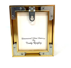 Trudy Quigley 3D Hummingbird Floral Framed Art Pink Gold Shadow Box
