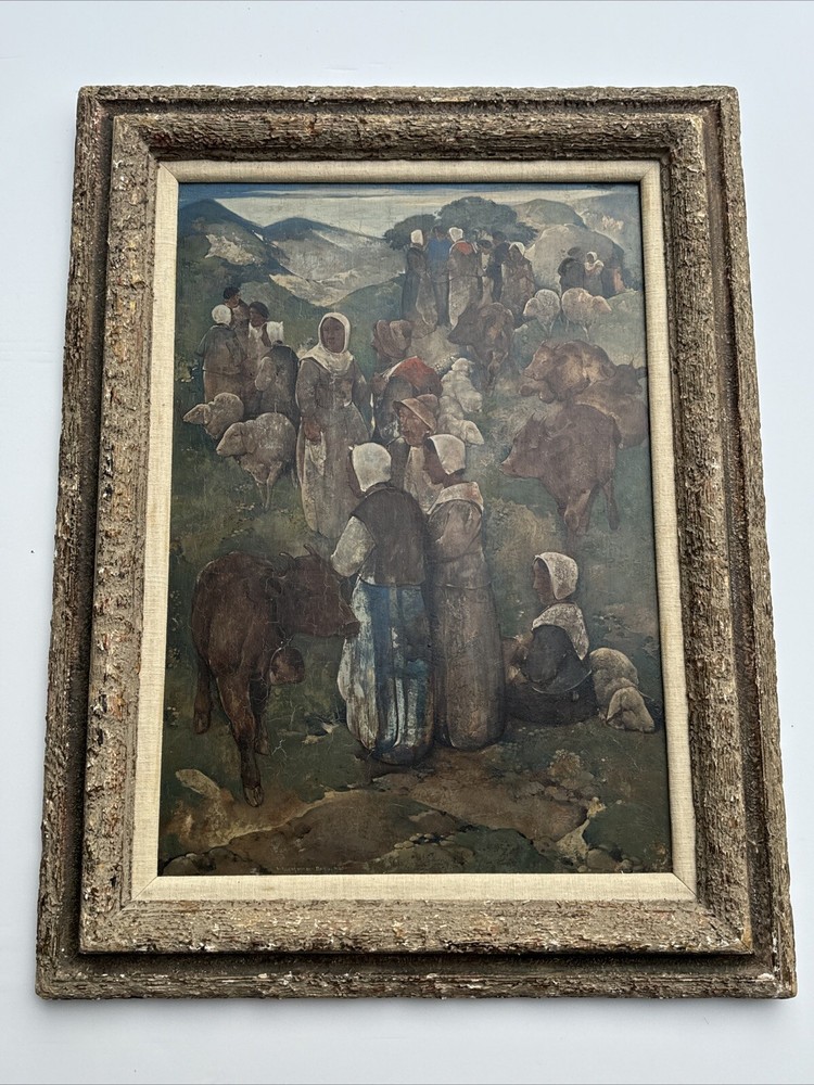 WILLEM VAN DEN BERG PAINTING ANTIQUE WPA ERA REGIONALISM MASTERFUL LISTED FAMOUS
