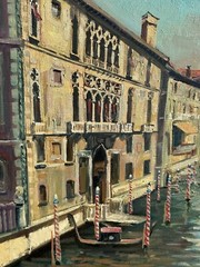 Listed Artist M. MARSHALL Oil/ Canvas ”VENICE” Fine Art Painting 24”x 30” Framed