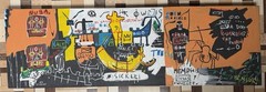 Jean-Michel Basquiat Oil On Cardboard Painting, 60 X 19 inches