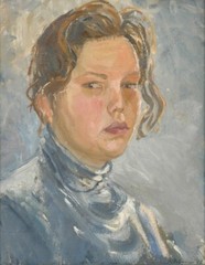 Anatoli Dovzhenko (1932-1991) „Portrait of a Girl“, Oil Painting, 1966 (1)