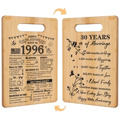 30th Wedding Anniversary for Women Men,1996 Cutting Board Gifts | Anniversary…
