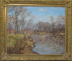 AMERICAN OIL PAINTING by HUGH H. CAMPBELL, 1905 – 1997