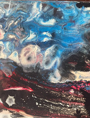 Art Abstract Painting „Freedom“ 7.5X7.5 Original 2019 Signed by Artist PGabb
