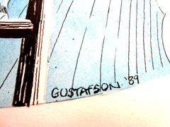 1989 ORIGINAL PAINTING signed GUSTAFSON FASHION ILLUSTRATION COMMERCIAL ART