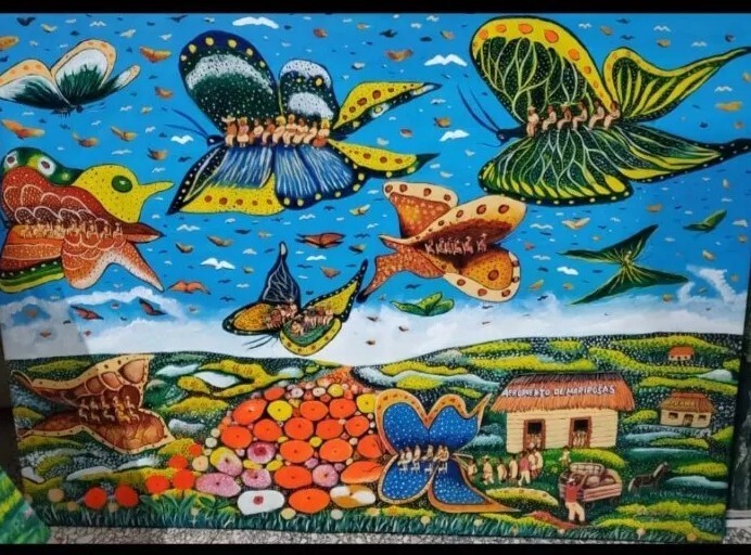Acrylic/Canvas by Julio Breff cuban art 31×23 In