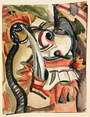 Abstract 11 1/2″ x 8 3/4″ Watercolor Painting-1959-Israel Louis Winarsky