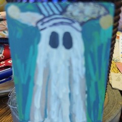 ACEO by Emily Meinert ghost painting art Halloween small unframed original