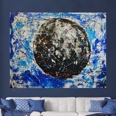 Mark Little Original ￼Giant Canvas Painting 81”X62” (6 Foot 9 inch) Abstract XX