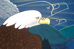 Rick BEAVER “ An Eagle’s Dream “ Canvas Native Art Ojibway Indigenous Avian