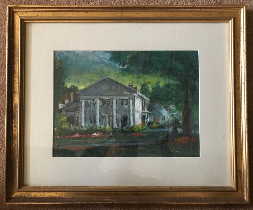 Cazenovia Historic 19×23 in. Framed Acrylic illustration board Hall Groat Sr.
