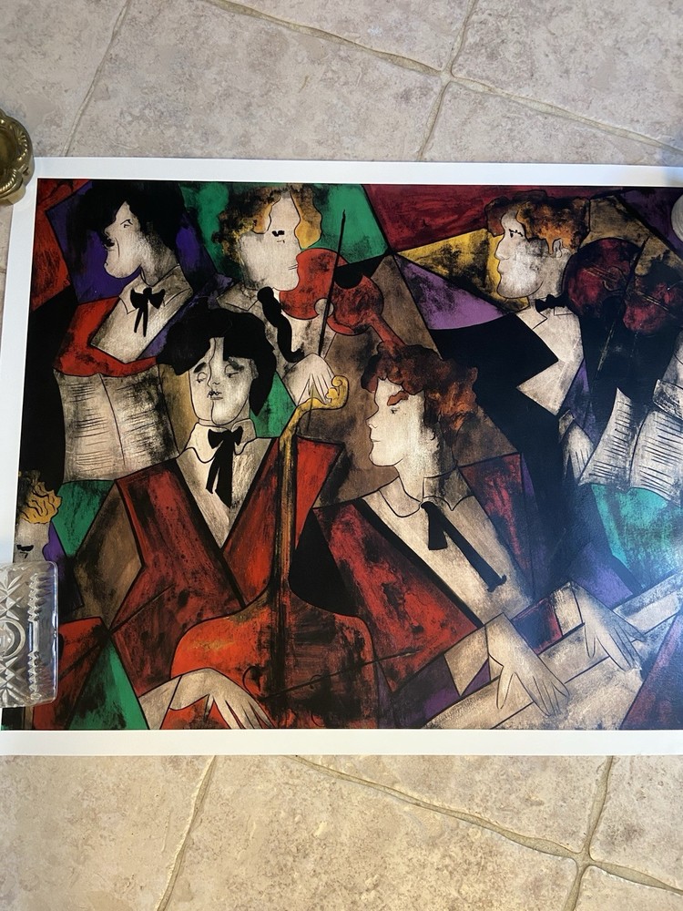 Linda Le Kinff 2002 Grand Orchestra Signed Seriolithograph Cert. Authenticity